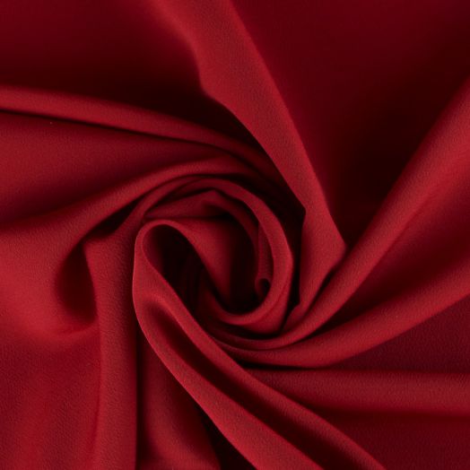 Soft Touch Polyester Crepe Dark Ruby