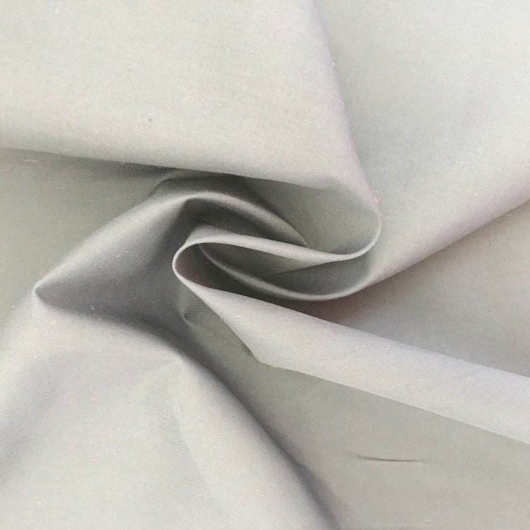 Silver plain polycotton fabric