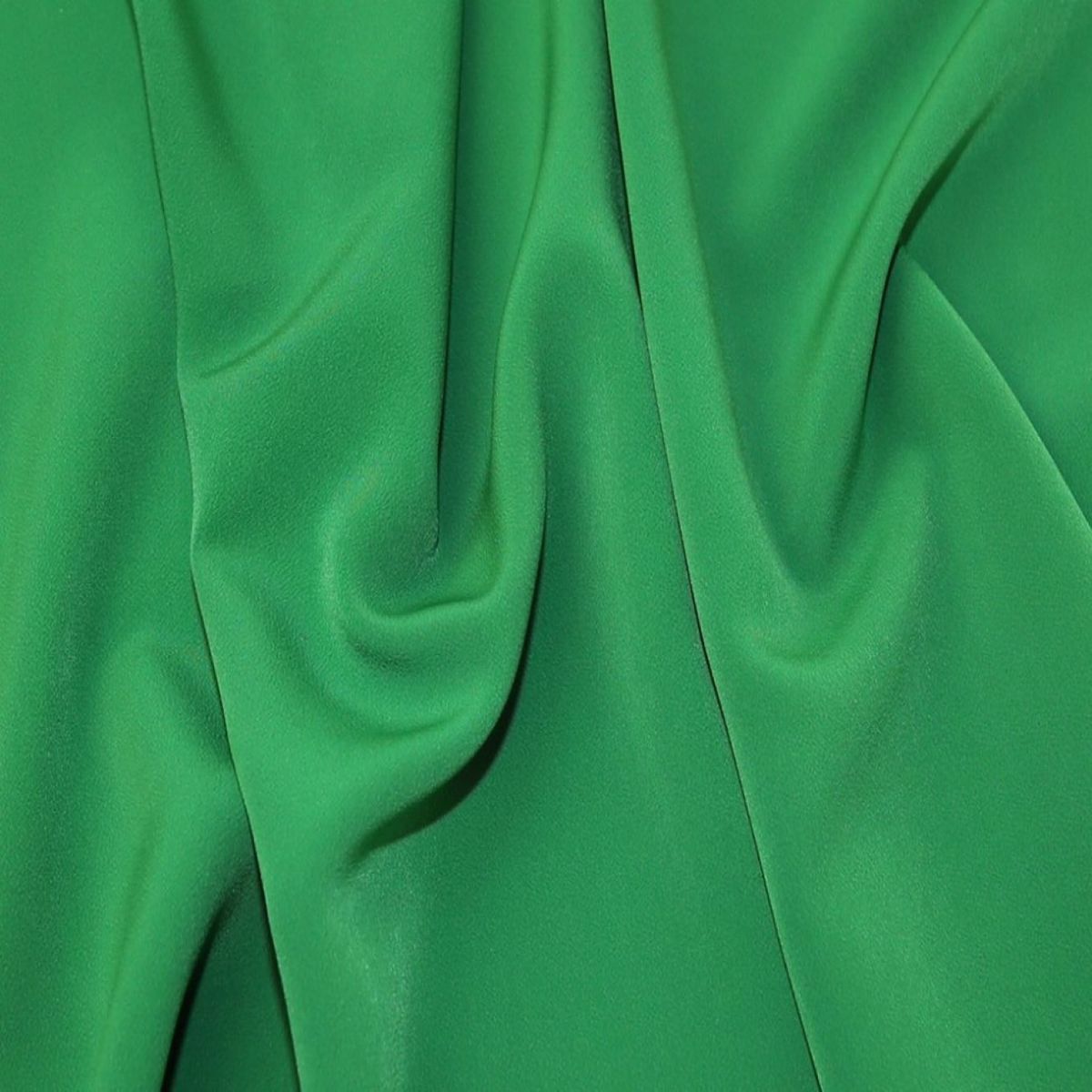Green soft touch crepe fabric