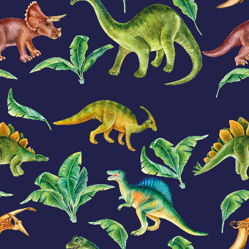 Dinosaur print jersey fabric