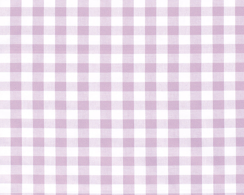 Lilac polycotton gingham, 1/4 inch checks