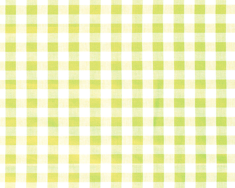 Lime polycotton gingham, 1/4 inch checks
