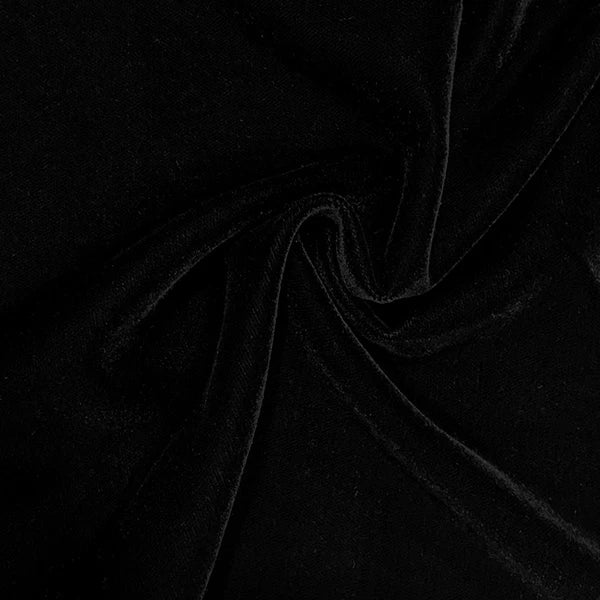 Plain Micro Crown Velvet - Black