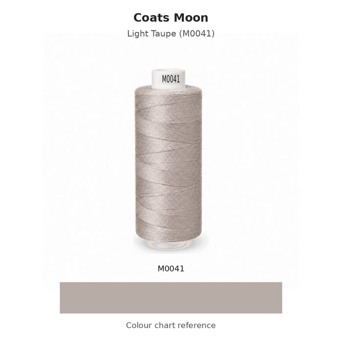 Coats Moon thread Light Taupe (M0041) with colour chart reference