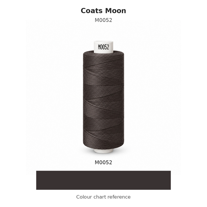 Coats Moon M0052: thread photo compared with its colour chart reference