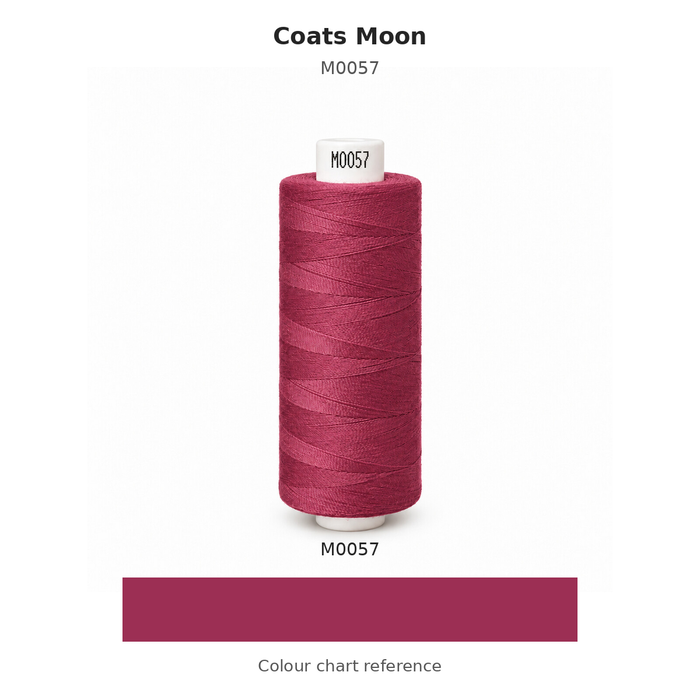 Coats Moon M0057: thread photo compared with its colour chart reference