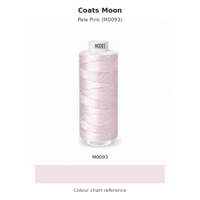 Coats Moon thread Pale Pink (M0093) with colour chart reference