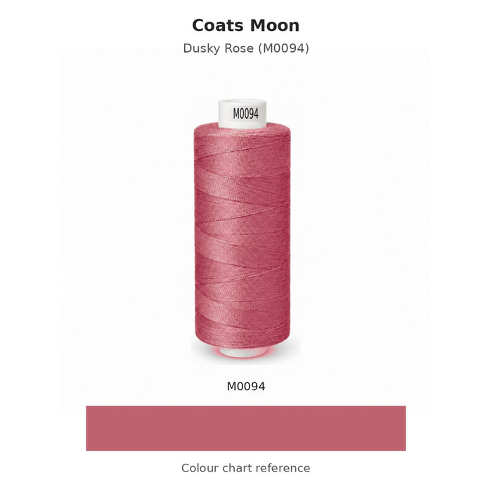Coats Moon thread Dusky Rose (M0094) with colour chart reference