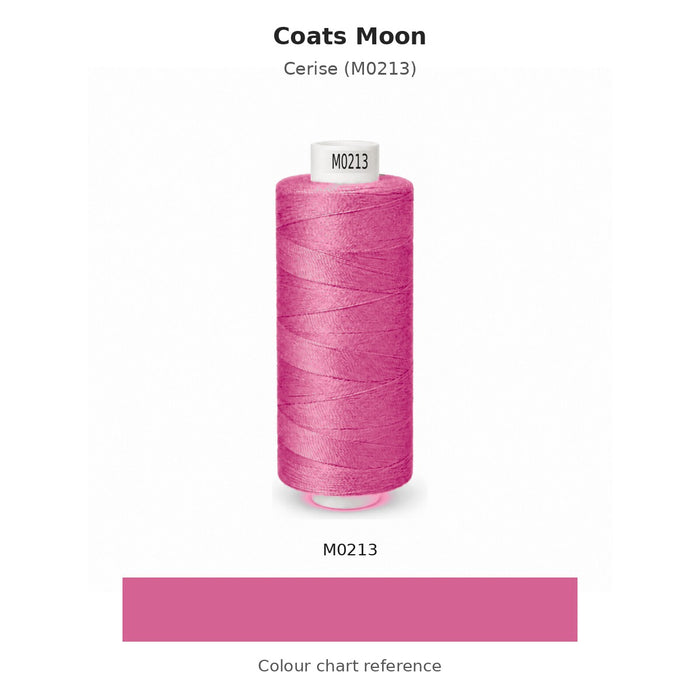Coats Moon thread Cerise (M0213) with colour chart reference