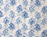 Pattern of blue flowers on a light background