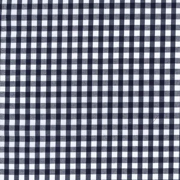 Gingham Polycotton Navy 1/8”
