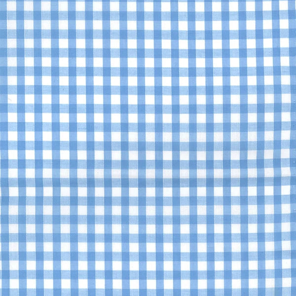 Gingham Polycotton Pale Blue 1/8”