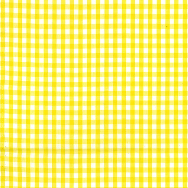 Gingham Polycotton Yellow 1/8”