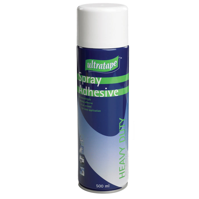 Heavy duty 500ml spray adhesive with very high initial tack for a strong, long-lasting bond. No mixing or prep needed: just spray, position and press. Ideal for foam-to-foam bonding, and also works on fabric, wood, concrete, metal, plastic, rubber and polythene
