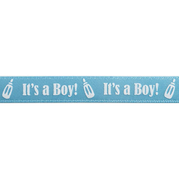 It's a Boy:  White Text on Blue