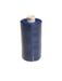 Spool of blue thread on a white background