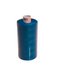Blue spool of thread on a white background