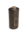 Spool of brown thread on a white background