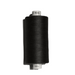 Black thread spool on a white background