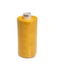 Spool of yellow thread on a white background