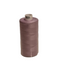 Spool of brown thread on a white background