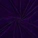Close-up of purple velvet fabric in a swirl pattern