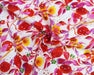 Colorful floral pattern on fabric