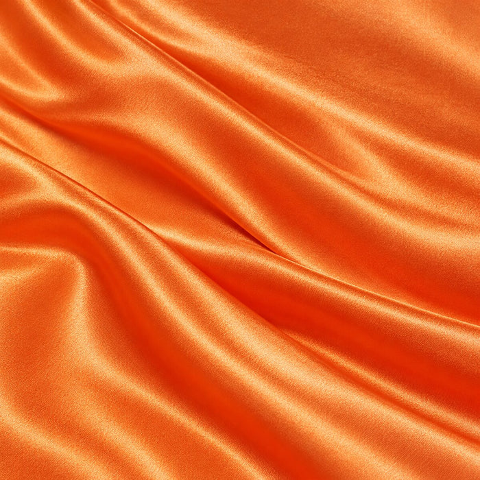 Plain Polyester Satin - Orange