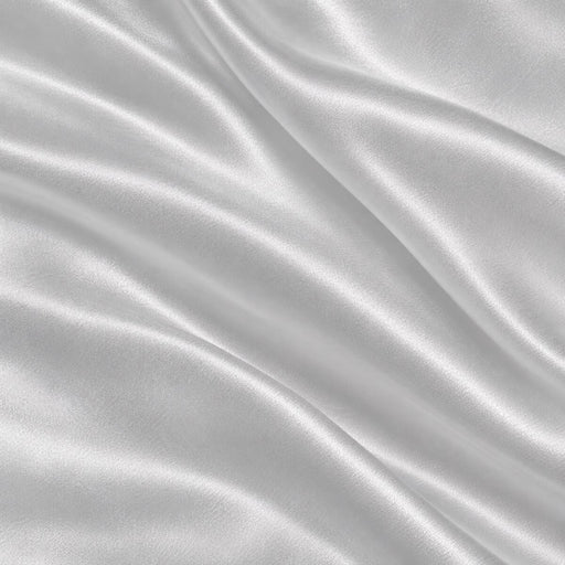 Plain Polyester Satin - White