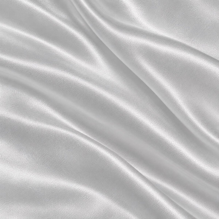 Plain Polyester Satin - White