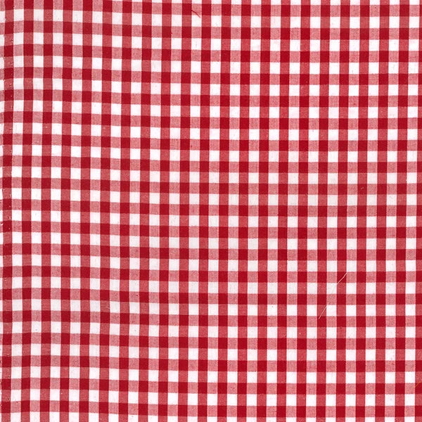 Red and white checkered fabric pattern