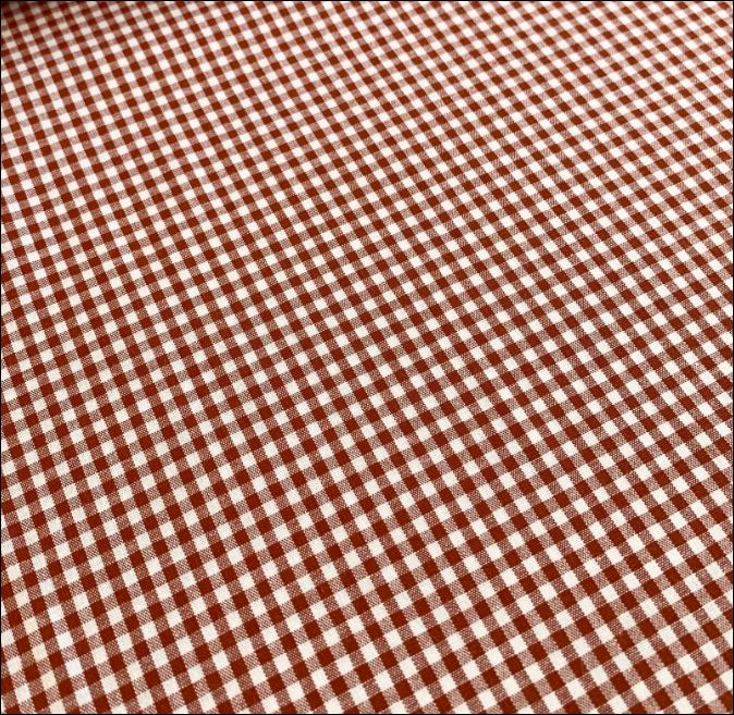 Gingham Polycotton Rust 1/8”
