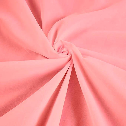Candy pink plain polycotton fabric