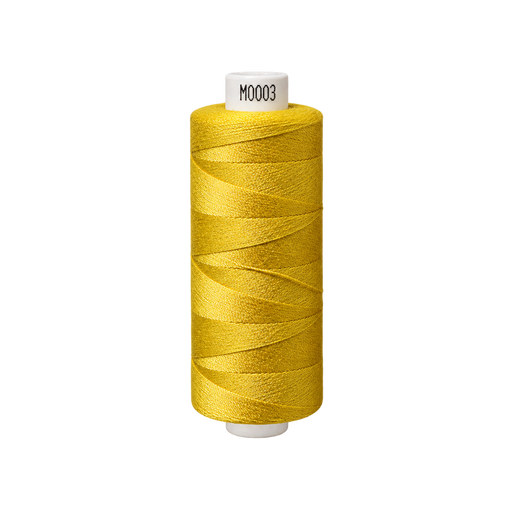 Coats Moon Spun Polyester Thread – Yellow (M0003), 1000 Yard Reel – upright thread reel