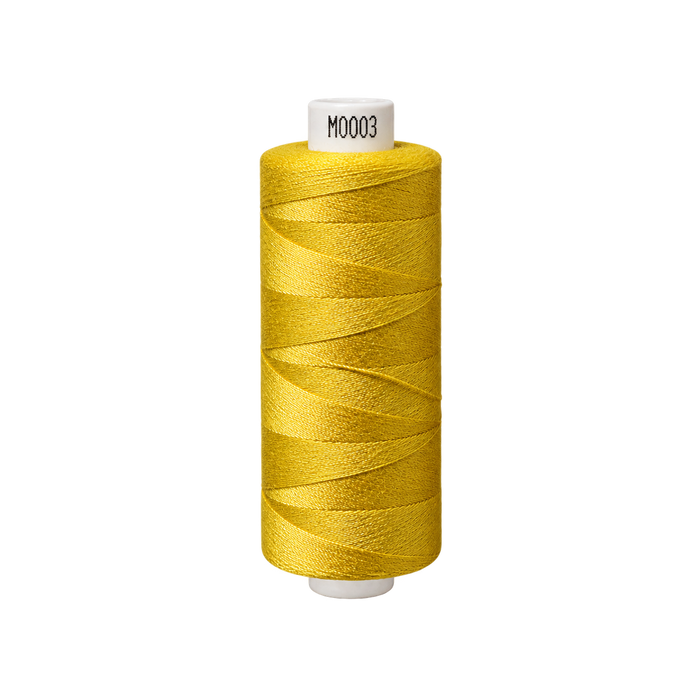 Coats Moon Spun Polyester Thread – Yellow (M0003), 1000 Yard Reel – upright thread reel