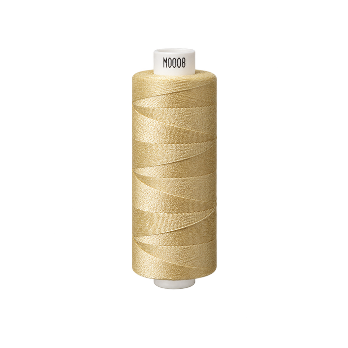 Coats Moon Spun Polyester Thread – Warm Lemon (M0008), 1000 Yard Reel – upright thread reel