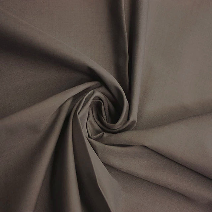 Grey plain polycotton fabric
