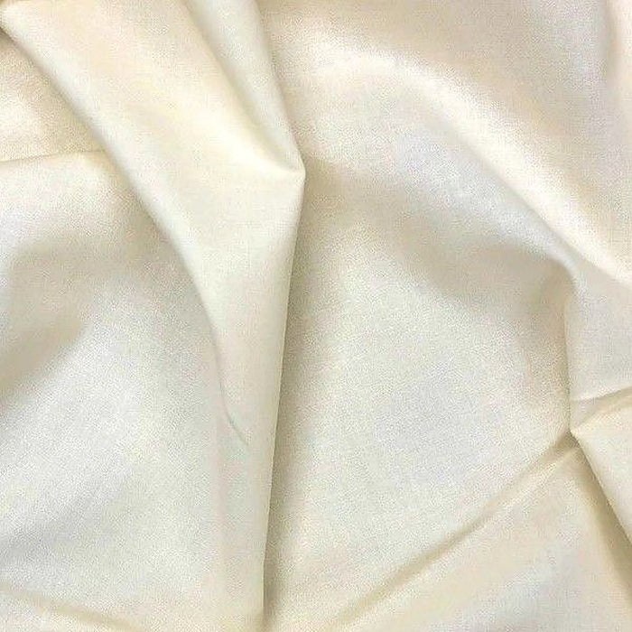 Ivory plain polycotton fabric