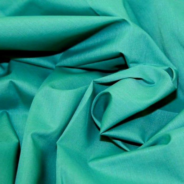 Jade plain polycotton fabric