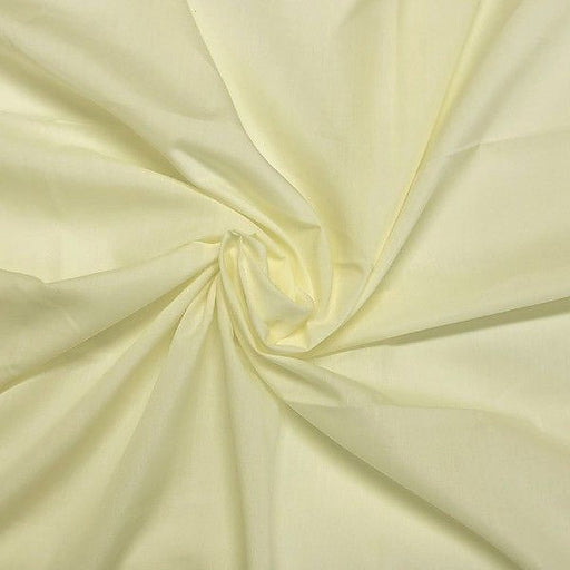Lemon plain polycotton fabric