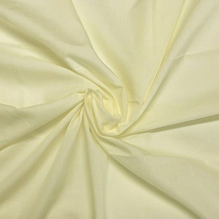 Lemon plain polycotton fabric