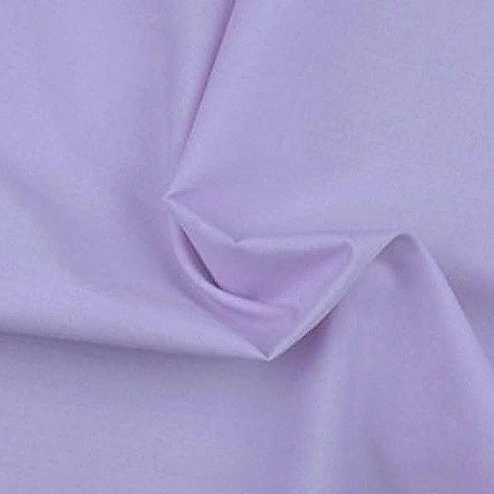 Lilac plain polycotton fabric