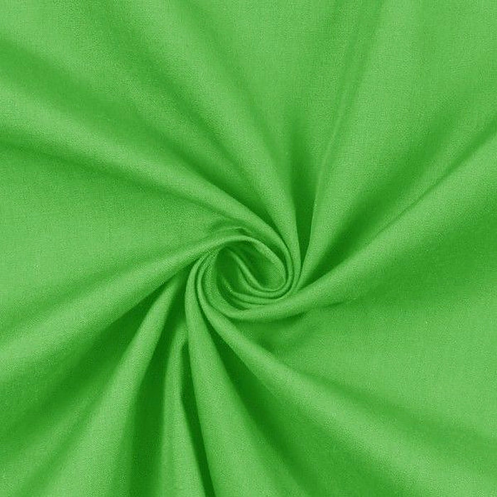 Lime plain polycotton fabric