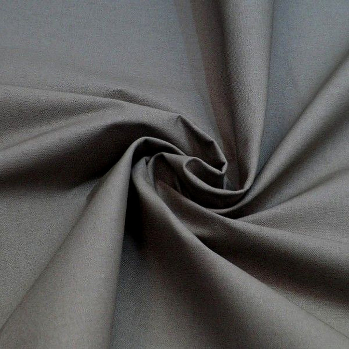 Marl grey plain polycotton fabric