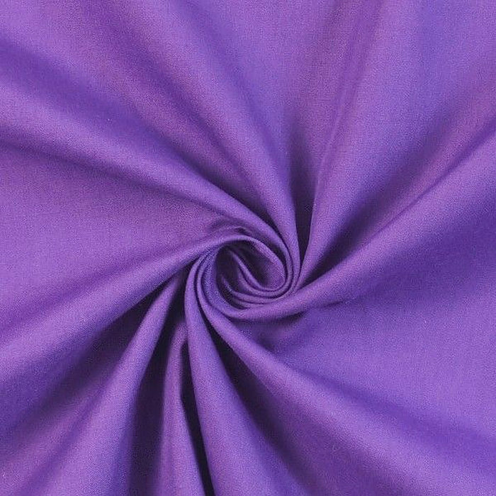 Mauve plain polycotton fabric