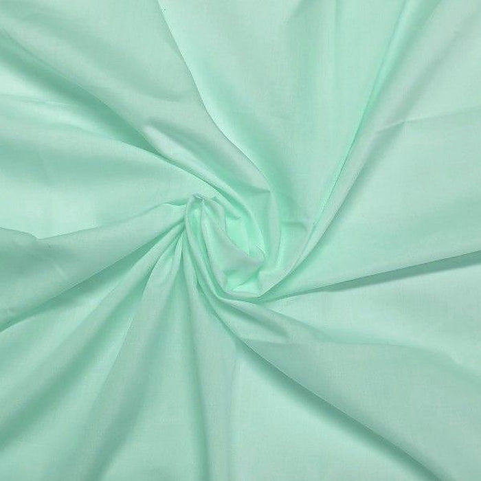 Mint plain polycotton fabric