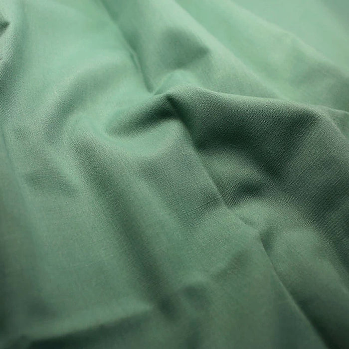 Moss green plain polycotton fabric
