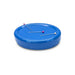 Blue round tray with pins on a white background
