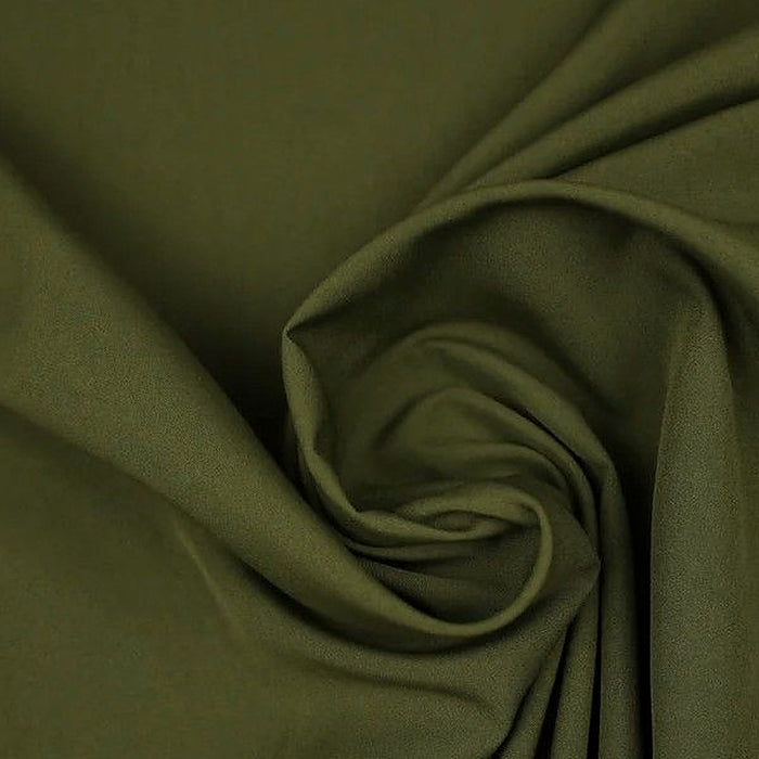 Olive plain polycotton fabric