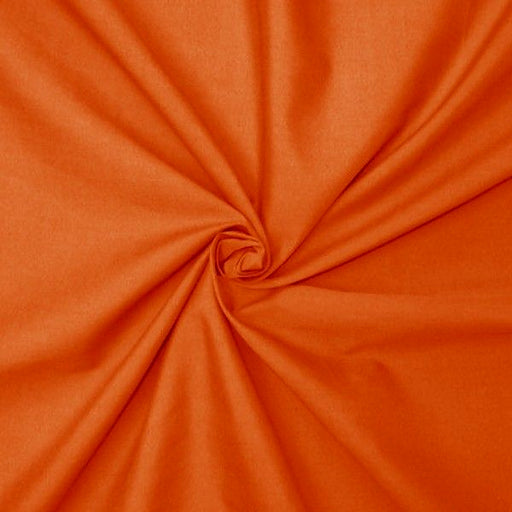 Orange plain polycotton fabric